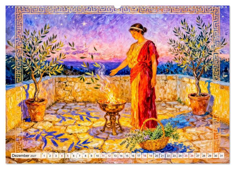 Produktbild: Die G&ouml;tter des Olymps - Die G&ouml;tter der Antike in epischen Bildern (hochwertiger Premium Wandkalender 2027 DIN A2 quer), Kunstdruck in Hochglanz