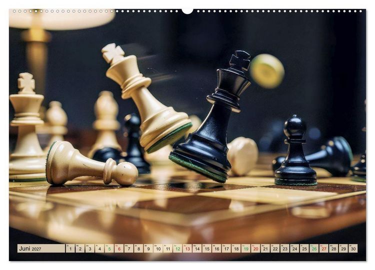 Produktbild: Strategie auf dem Schachbrett (hochwertiger Premium Wandkalender 2027 DIN A2 quer), Kunstdruck in Hochglanz