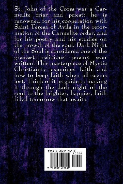 Produktbild: Dark Night of the Soul - A Mystical Journey Through Spiritual Purification to Divine Union