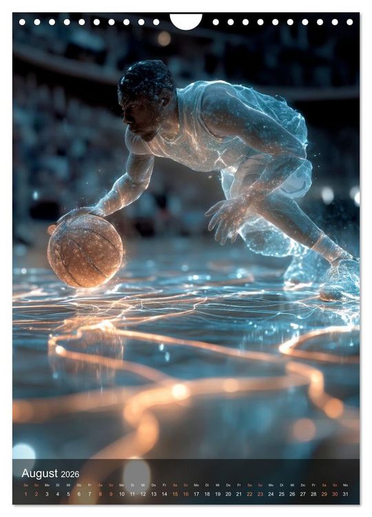 Produktbild: Basketball - Die visuelle Kraft des Sports (Wandkalender 2026 DIN A4 hoch), CALVENDO Monatskalender