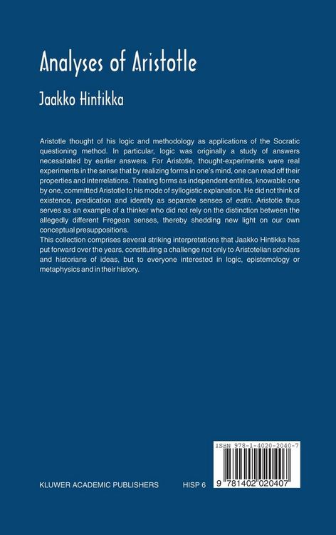 Produktbild: Analyses of Aristotle