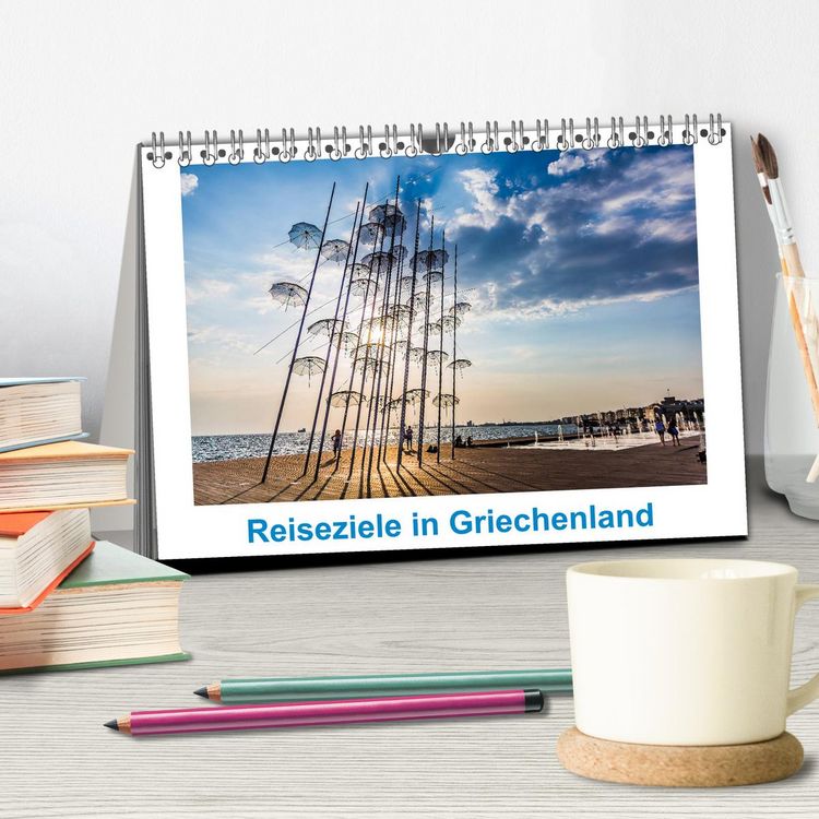 Produktbild: Reiseziele in Griechenland (Tischkalender 2026 DIN A5 quer), CALVENDO Monatskalender