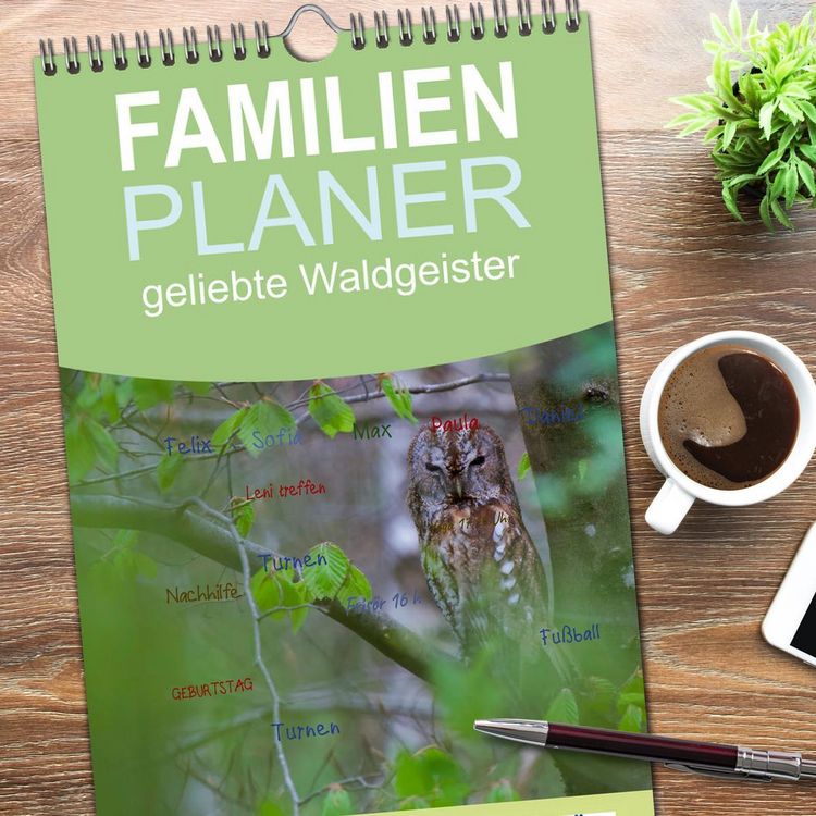 Produktbild: Familienplaner 2026 - geliebte Waldgeister mit 5 Spalten (Wandkalender, 21 x 45 cm) CALVENDO