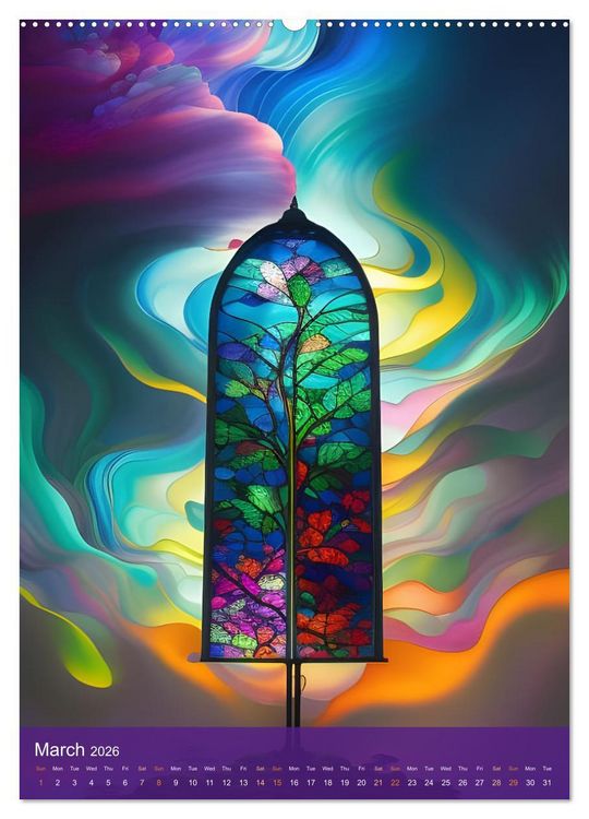 Produktbild: Prismatic Visions (High Quality Premium Wall Calendar 2026 DIN A2 portrait),CALVENDO 12 Month Wall Calendar