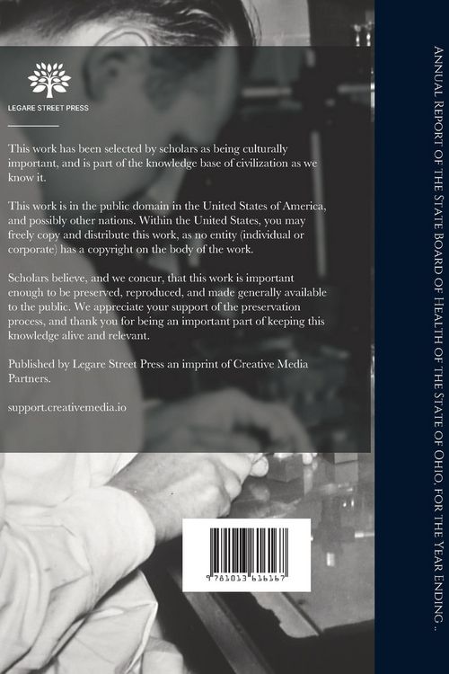 Produktbild: Annual Report of the State Board of Health of the State of Ohio, for the Year Ending ..; 1894