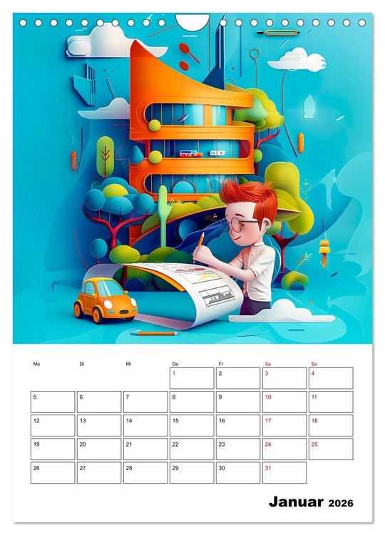 Produktbild: Traumjobs von Morgen - Der Zukunfts-Planer f&uuml;r gro&szlig;e Tr&auml;ume (Wandkalender 2026 DIN A4 hoch), CALVENDO Monatskalender