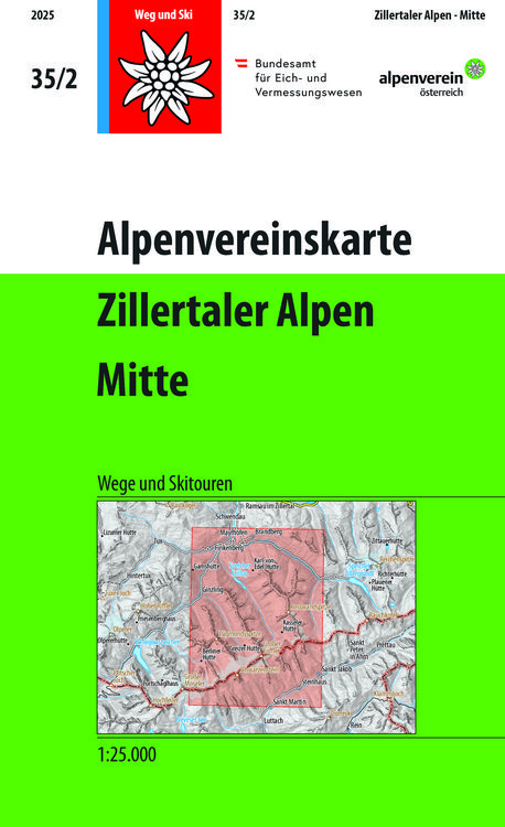 Produktbild: Alpenvereinskarte