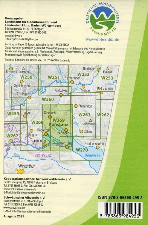 Produktbild: W269 Wanderkarte 1:25 000 Konstanz