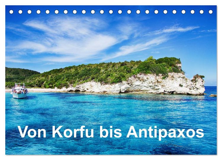 Produktbild: Von Korfu bis Antipaxos (Tischkalender 2026 DIN A5 quer), CALVENDO Monatskalender