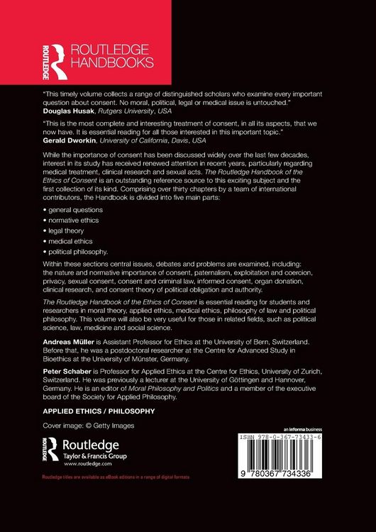 Produktbild: The Routledge Handbook of the Ethics of Consent