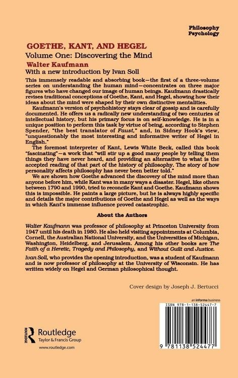 Produktbild: Goethe, Kant, and Hegel