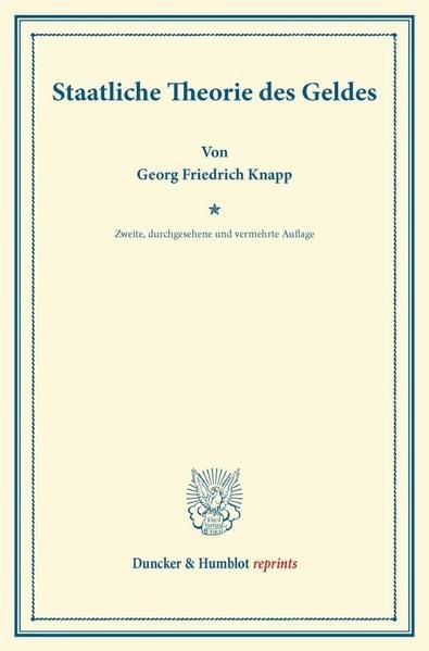 Produktbild: Staatliche Theorie des Geldes.