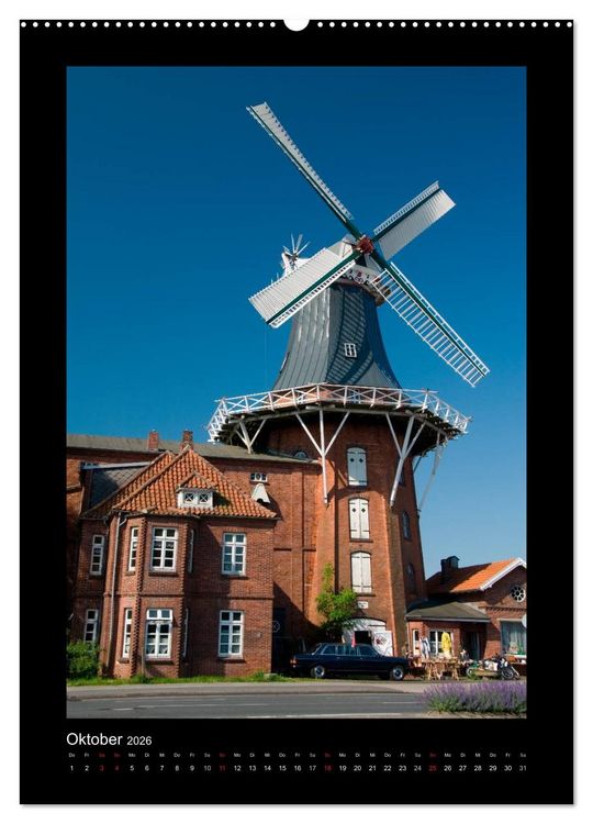 Produktbild: Windm&uuml;hlen in Deutschland (hochwertiger Premium Wandkalender 2026 DIN A2 hoch), Kunstdruck in Hochglanz