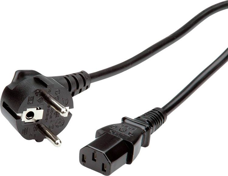 Produktbild: Value 19.99.1017 Strom Verbindungskabel Schwarz 0.60m