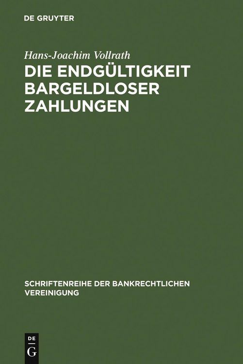 Produktbild: Die Endg&uuml;ltigkeit bargeldloser Zahlungen