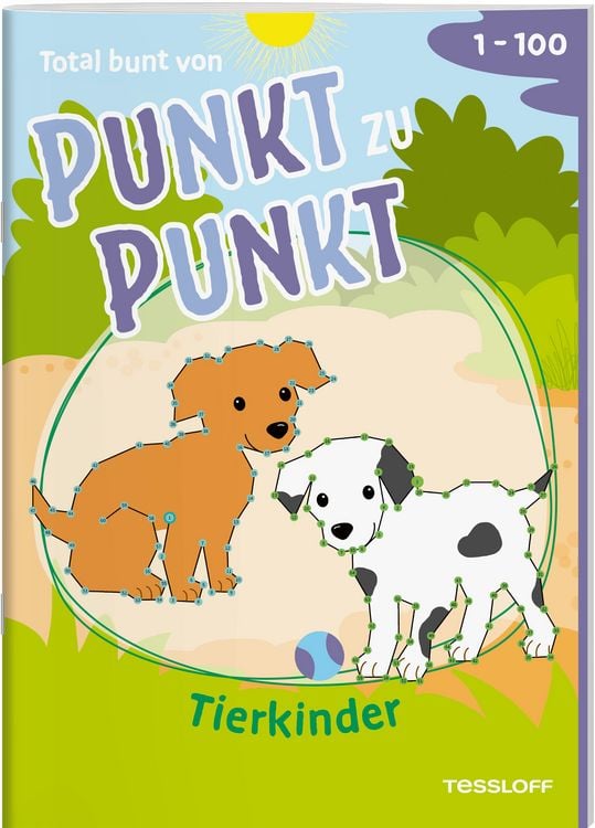 Produktbild: Total bunt von Punkt zu Punkt. Tierkinder. Von 1 bis 100