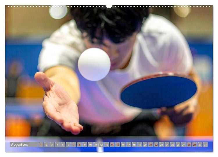 Produktbild: Tischtennis Dynamik (hochwertiger Premium Wandkalender 2027 DIN A2 quer), Kunstdruck in Hochglanz