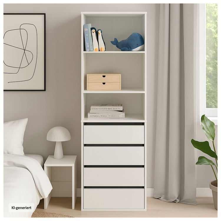 HTI-Living HTI-Living Hohe offene Kommode 3 Regalfächer 4 Schubladen kaufen