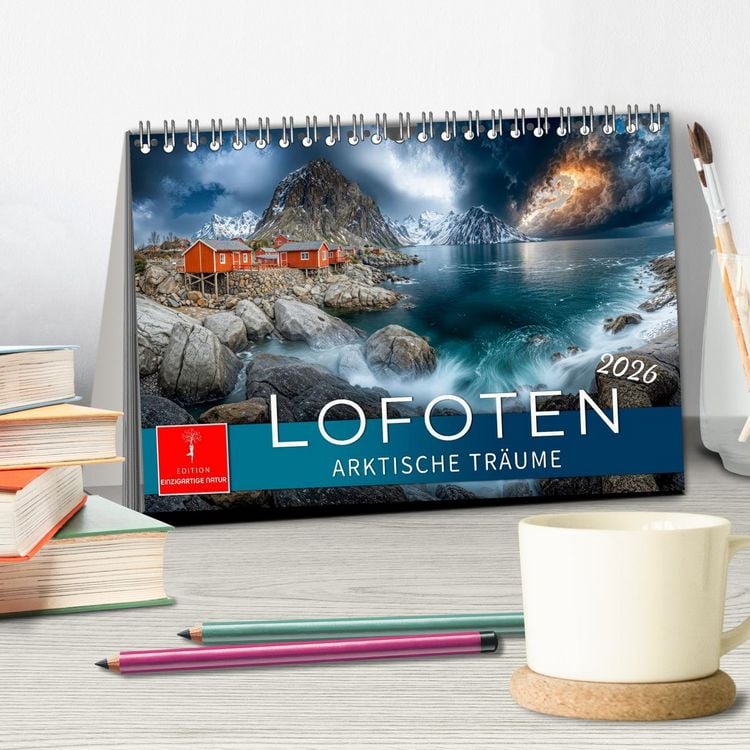 Produktbild: Lofoten - Arktische Tr&auml;ume (Tischkalender 2026 DIN A5 quer), CALVENDO Monatskalender