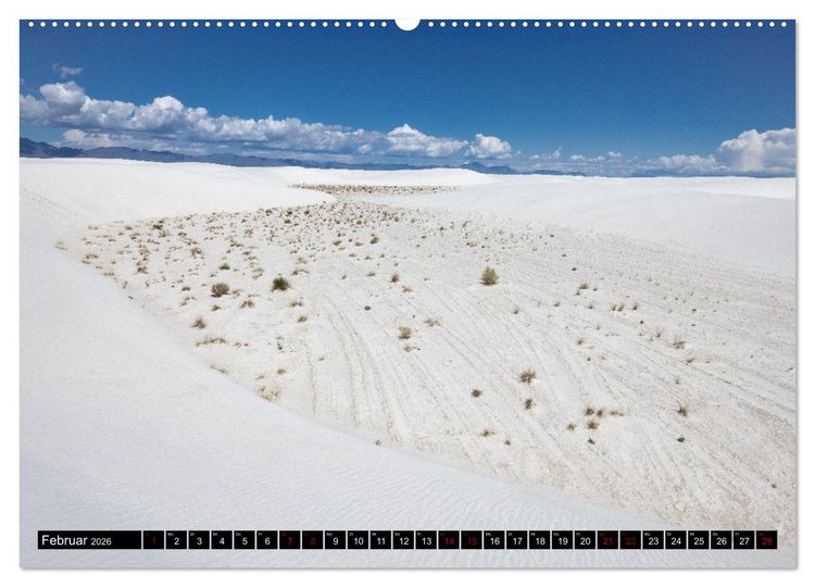 Produktbild: Wei&szlig;e Wunderwelten - White Sands National Monument (Wandkalender 2026 DIN A2 quer), CALVENDO Monatskalender