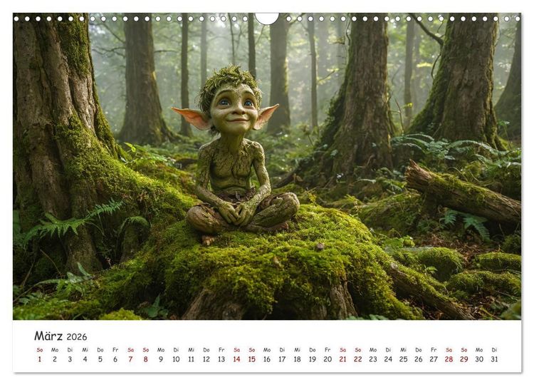 Produktbild: Keltische Legenden - Die kleinen Wesen der Natur (Wandkalender 2026 DIN A3 quer), CALVENDO Monatskalender