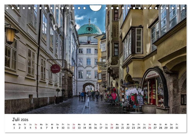 Produktbild: Gr&uuml;&szlig;e aus Innsbruck (Wandkalender 2026 DIN A4 quer), CALVENDO Monatskalender