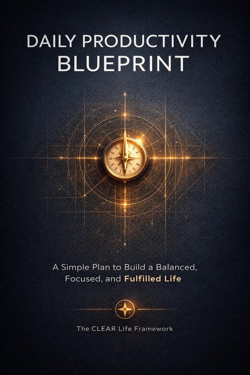 Produktbild: Daily Productivity Blueprint: A Simple Plan to Build a Balanced, Focused, and Fulfilled Life