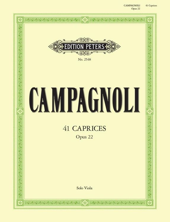 Produktbild: 41 Caprices Op.22 for Solo Viola