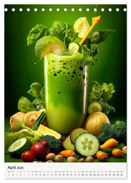 Produktbild: Smoothie Symphony (Desk Calendar 2026 DIN A5 portrait), CALVENDO 12 Month DeskCalendar