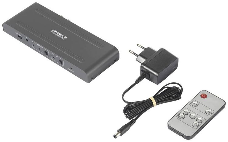 Produktbild: SpeaKa Professional SP-HDA-300 2+1 Port HDMI-Switch UHD 4K @ 60Hz