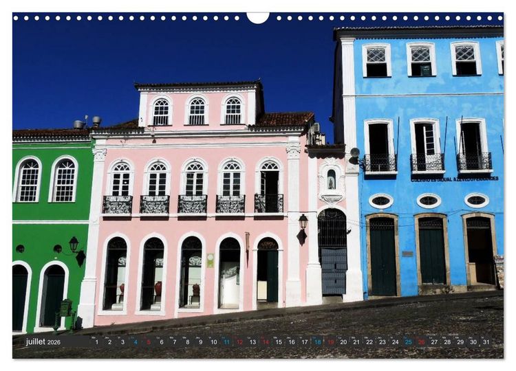 Produktbild: Salvador de Bahia &ndash; Br&eacute;sil (Calendrier mural 2026 DIN A3 vertical), CALVENDO calendrier mensuel