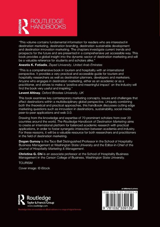 Produktbild: The Routledge Handbook of Destination Marketing