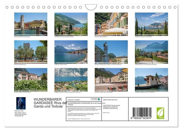 Produktbild: WUNDERBARER GARDASEE Riva del Garda und Torbole (Wandkalender 2026 DIN A4 quer), CALVENDO Monatskalender
