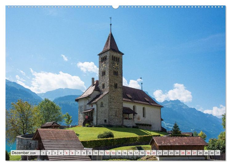 Produktbild: Der Brienzersee - Im Herzen des Berner Oberlandes (hochwertiger Premium Wandkalender 2026 DIN A2 quer), Kunstdruck in Hochglanz