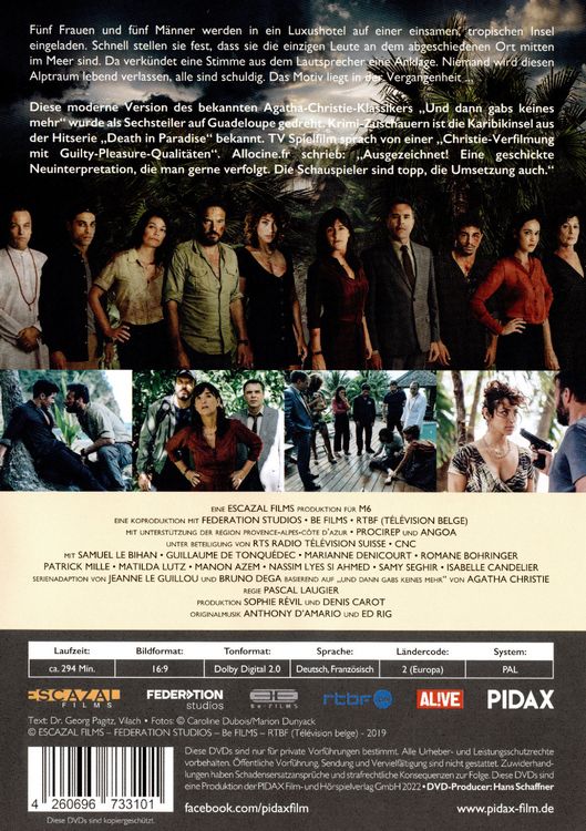 Produktbild: Agatha Christie: They Were Ten / Der komplette 6-Teiler nach dem Krimi-Bestseller "Und dann gab es keines mehr" [2 DVDs]