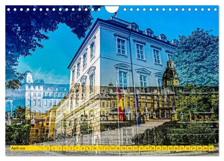 Produktbild: Karlsruhe mal 2 (Wandkalender 2026 DIN A4 quer), CALVENDO Monatskalender