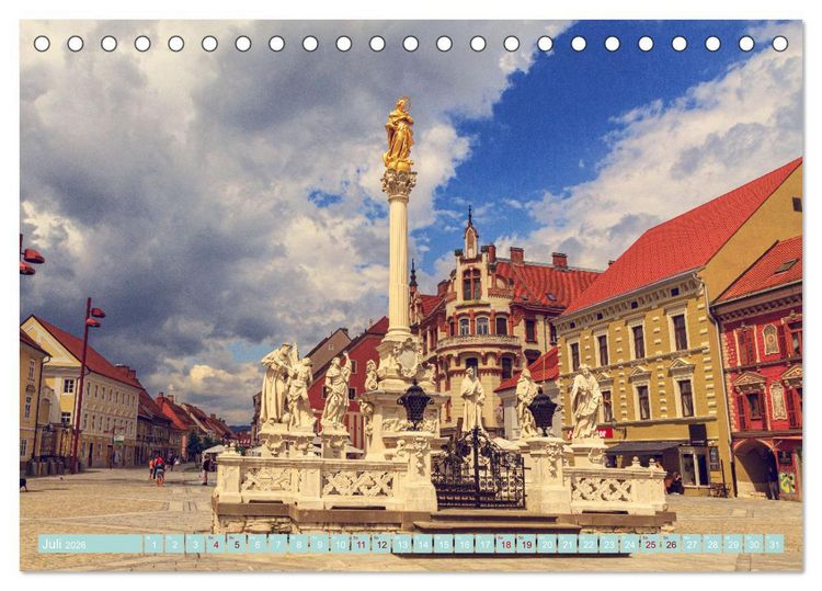 Produktbild: Maribor - Entspannde Stadt am Ufer der Drau (Tischkalender 2026 DIN A5 quer), CALVENDO Monatskalender