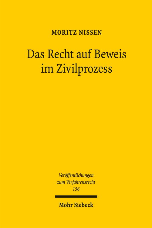Produktbild: Das Recht auf Beweis im Zivilprozess