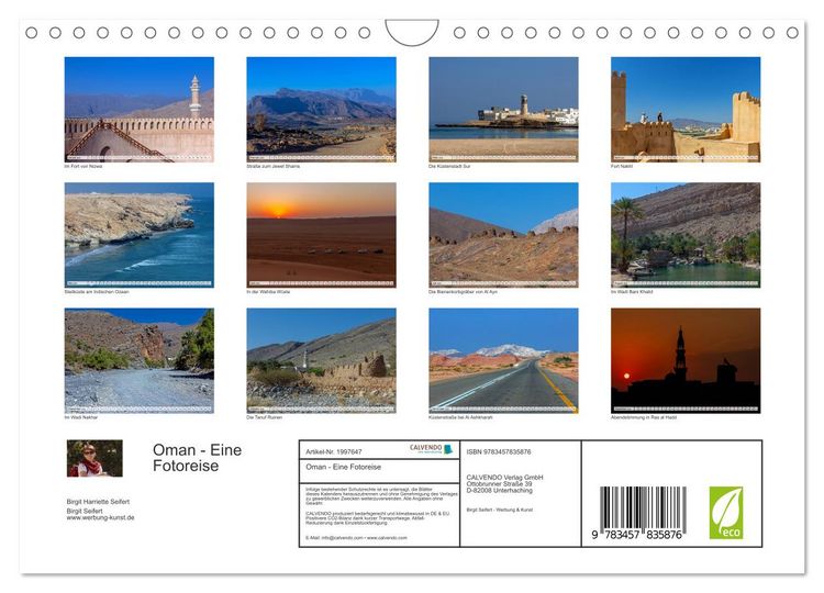 Produktbild: Oman - Eine Fotoreise (Wandkalender 2026 DIN A4 quer), CALVENDO Monatskalender