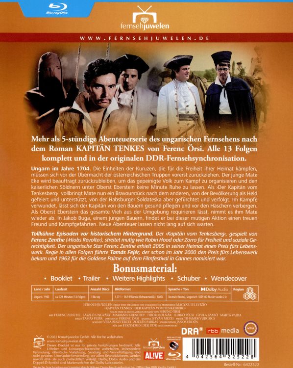 Produktbild: Kapit&auml;n Tenkes - Der Kapit&auml;n vom Tenkesberg (Alle 13 Folgen) (Gesamtedition) (Fernsehjuwelen) (Blu-ray)