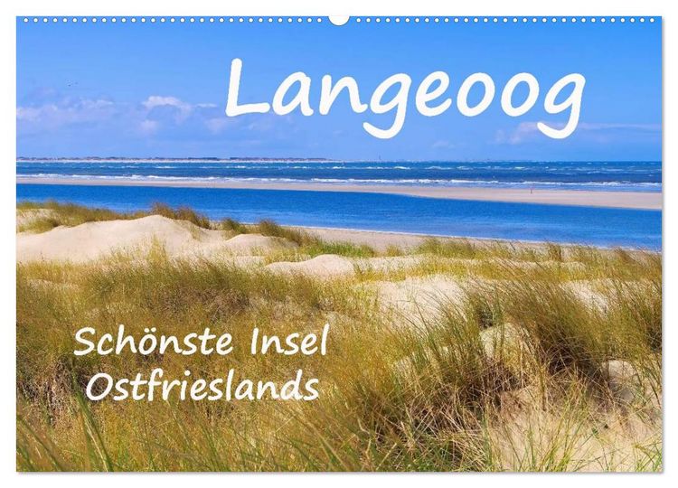 Produktbild: Langeoog - Sch&ouml;nste Insel Ostfrieslands (Wandkalender 2026 DIN A2 quer), CALVENDO Monatskalender