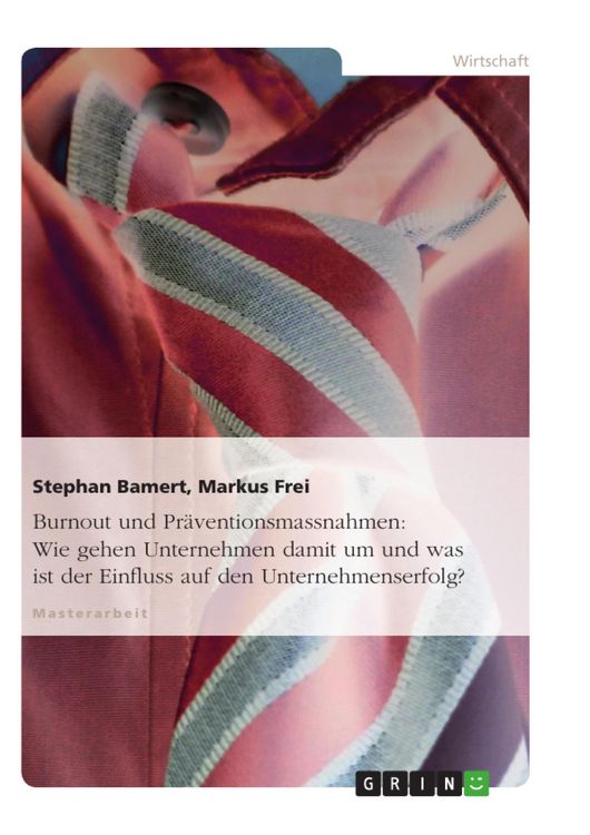 Produktbild: Burnout und Pr&auml;ventionsmassnahmen