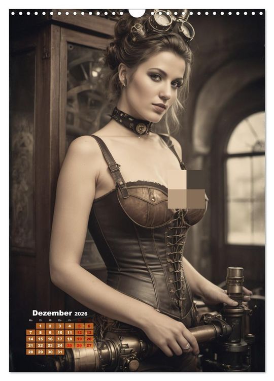 Produktbild: Steampunk erotisch (Wandkalender 2026 DIN A3 hoch), CALVENDO Monatskalender
