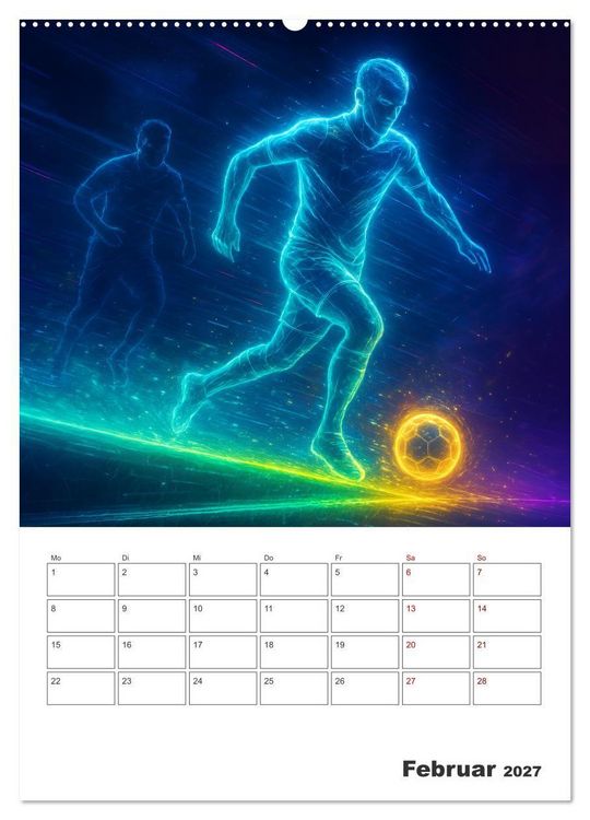 Produktbild: Vision Fu&szlig;ball Licht - Kraft - Spiel (Wandkalender 2027 DIN A2 hoch), CALVENDO Monatskalender