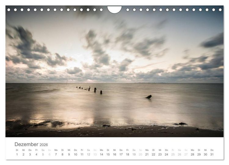 Produktbild: Nordfriesische Inselwelt - Bunte Watt- und Wolkenlandschaften (Wandkalender 2026 DIN A4 quer), CALVENDO Monatskalender