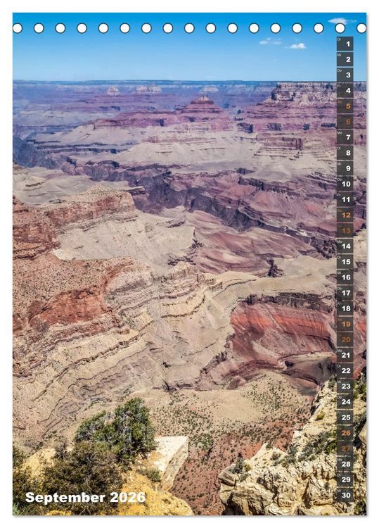 Produktbild: GRAND CANYON Imposante Aussichten (Tischkalender 2026 DIN A5 hoch), CALVENDO Monatskalender