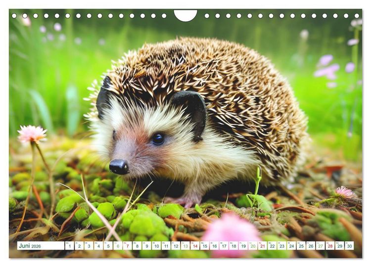 Produktbild: Niedliche Igel (Wandkalender 2026 DIN A4 quer), CALVENDO Monatskalender