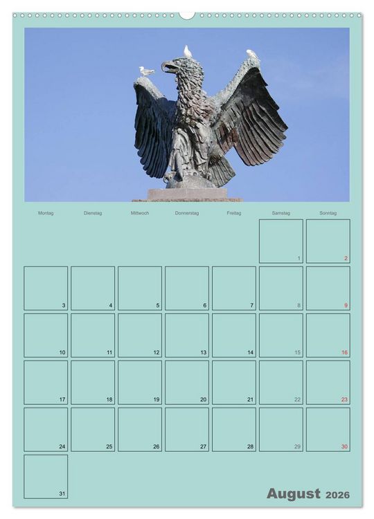 Produktbild: Rund um die Kieler F&ouml;rde / Planer (Wandkalender 2026 DIN A2 hoch), CALVENDO Monatskalender