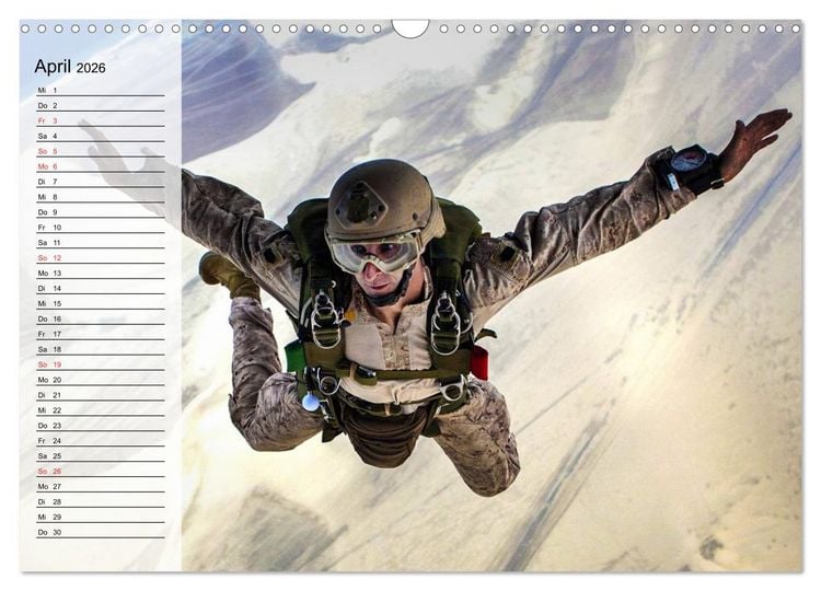 Produktbild: Fallschirmspringer. Absprung der U.S. Navy Seals (Wandkalender 2026 DIN A3 quer), CALVENDO Monatskalender