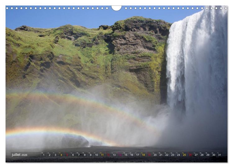 Produktbild: Islande &icirc;le de merveilles naturelles (Calendrier mural 2026 DIN A3 vertical), CALVENDO calendrier mensuel
